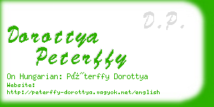 dorottya peterffy business card